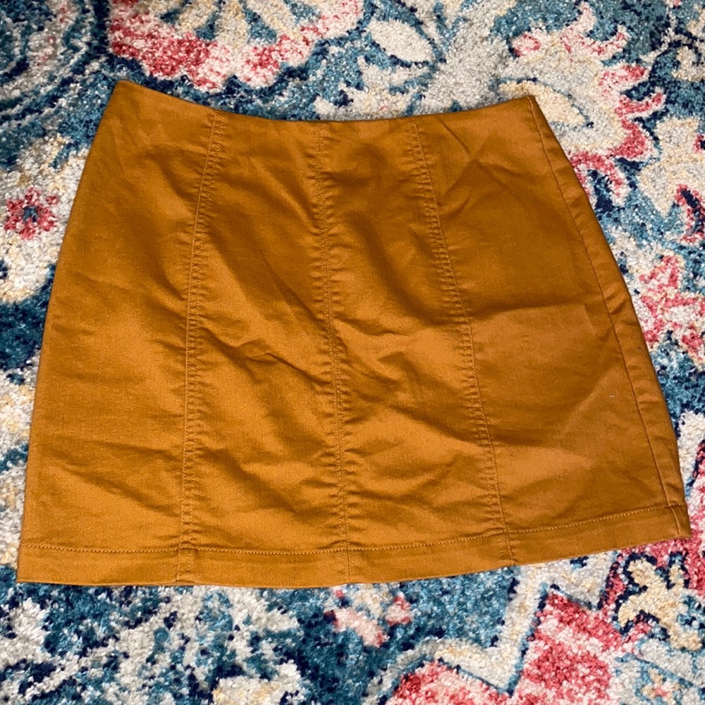 Yellow-orange mini skirt